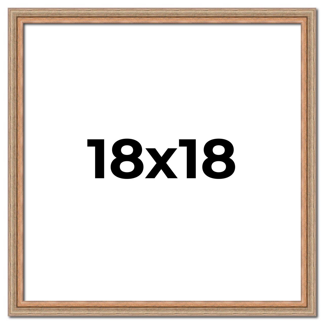 Square Deco Brown Picture Frame - UV Acrylic, Foam Board Backing, Hanging Hardware